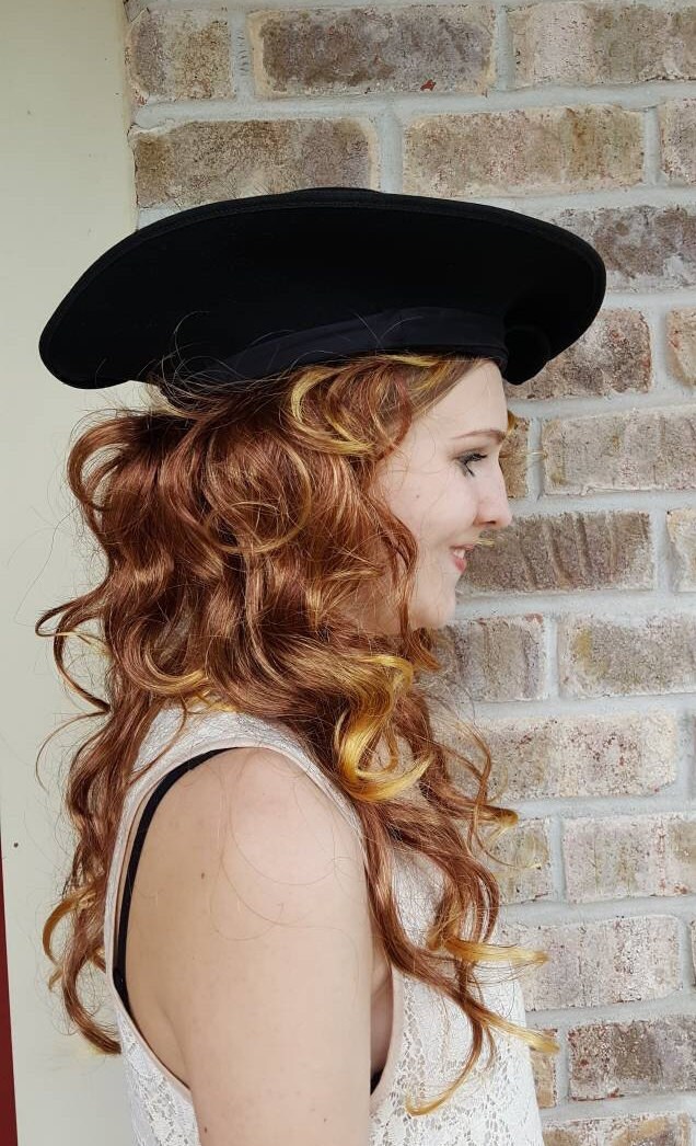 Designer Jody G for Sylvia of St. Louis Vintage Black Wool  display picture 1