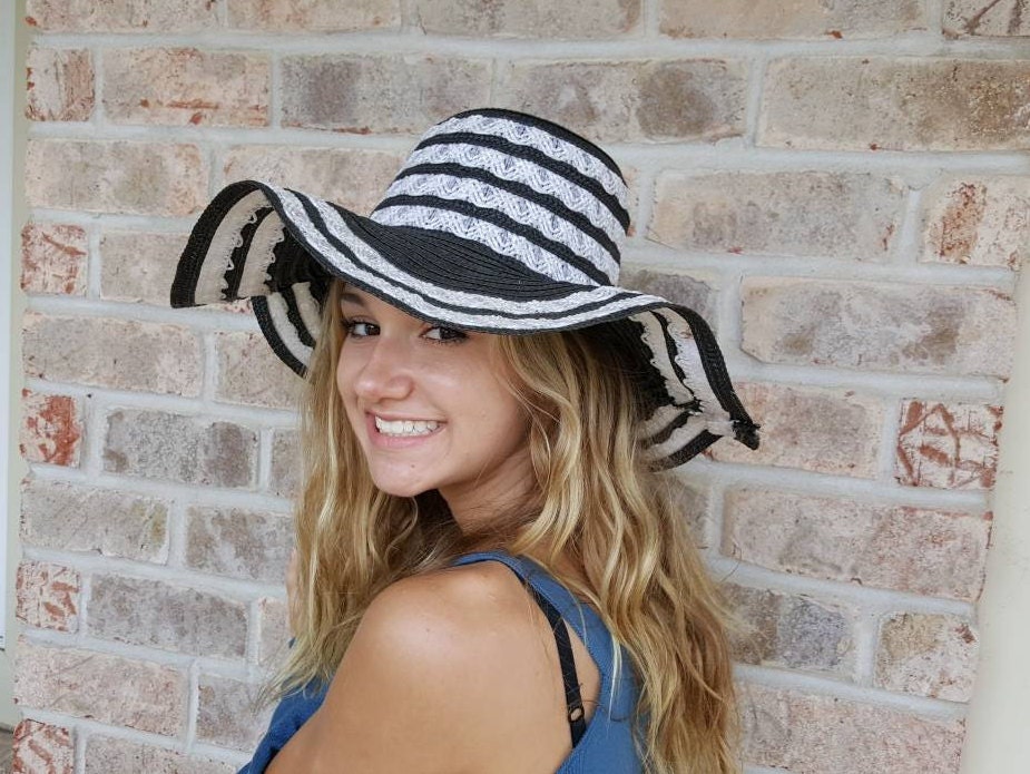 black floppy wedding hat