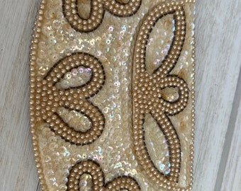 Vintage Dance Purse Wedding Beaded Bag Pearls Satin Wedding Bags 20s Bridal Handbags Art Deco Purse, Beaded Purses Bag Bridesmaid Clutch