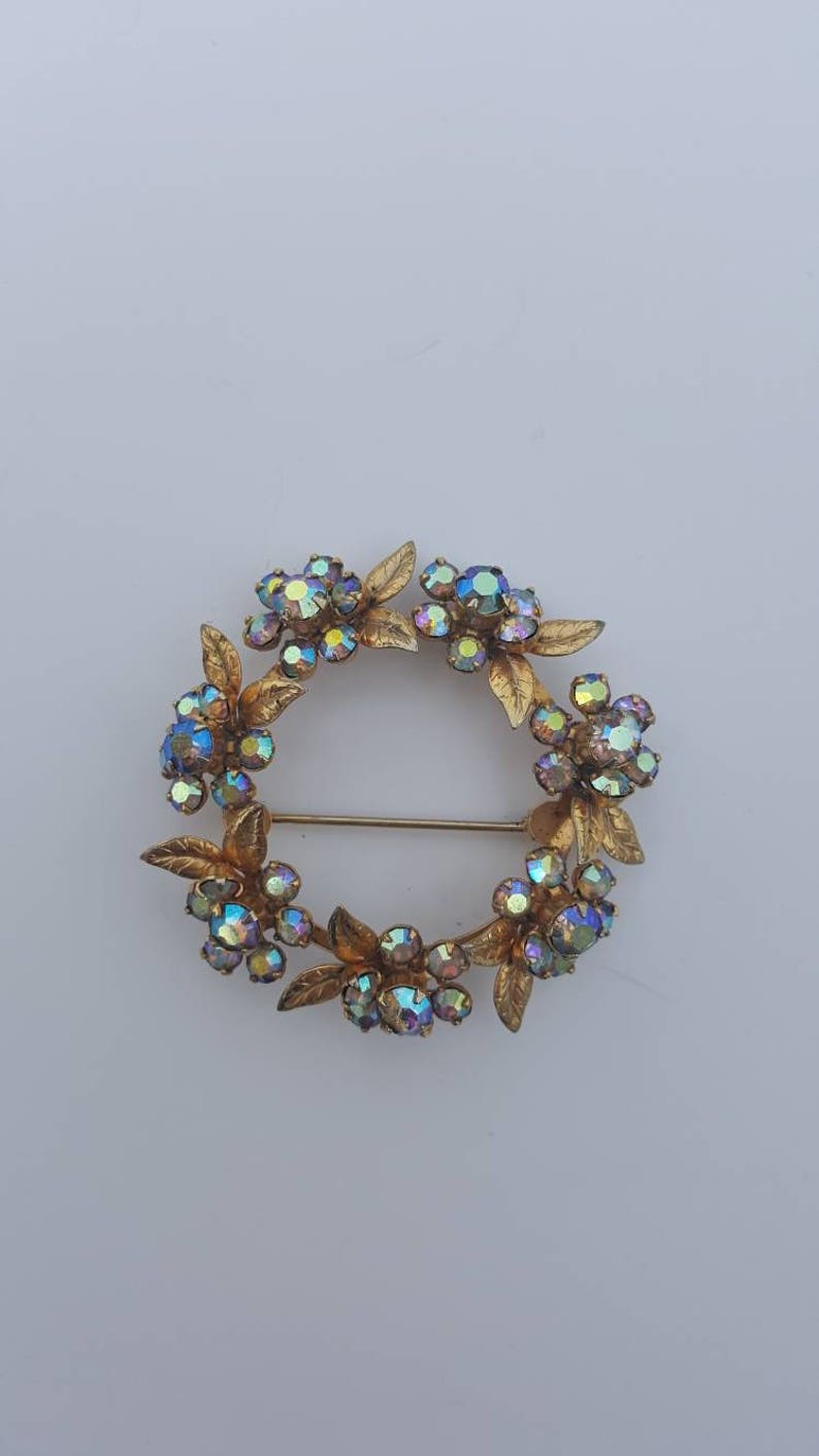 Jewelry Weiss CO N.Y. WEISS Jewelry Set Weiss Crystal Wedding Jewelry Vintage Bridal Jewelry Brooch Rhinestone Earrings Floral