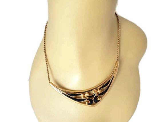 Trifari Necklace Vintage Gold Snake Chain Necklac… - image 2