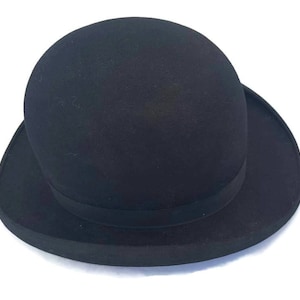 Authentic Vintage Bowler Hat Mens, Derby Hat, Mens Hats, Wool Hat, 1920s, Hats For Men, Small, 6 3/4 Bower Hat, Vintage Hats