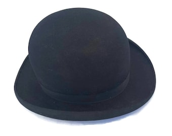 Chapeau Melon Noir En Feutre Art99 - Unisexe, Sans Doublure, Modèle 2018 - Neuf Avec étiquettes, Look Rétro !