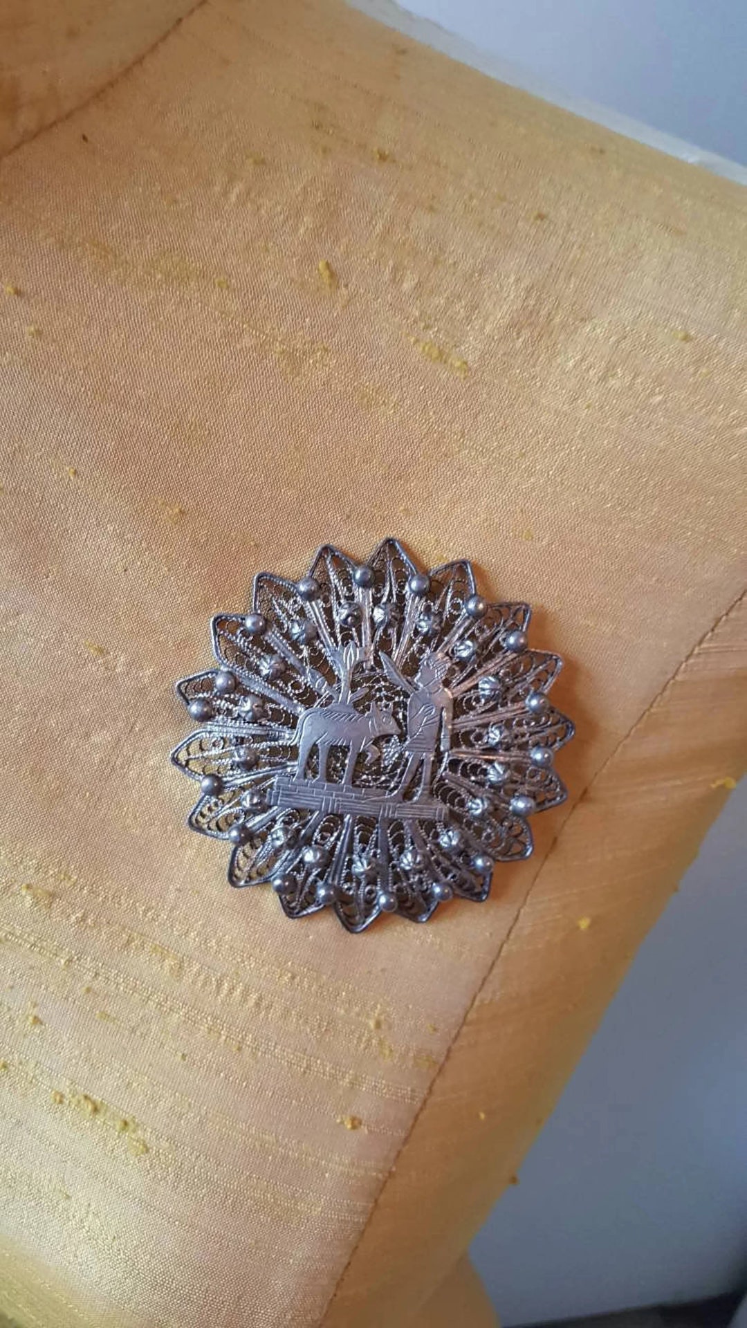 Rare Antique Egyptian Brooch From 1920s Silver Filigree - Etsy Sweden