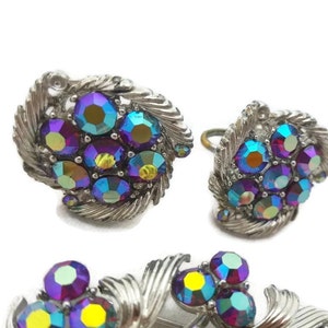 Lisner Strass smyckeset, Lisner, Lila Strass, Brosch, Örhängen, Kristallsmycken, För Bröllop, Bukettsmycken, Bukettsmycken bild 4