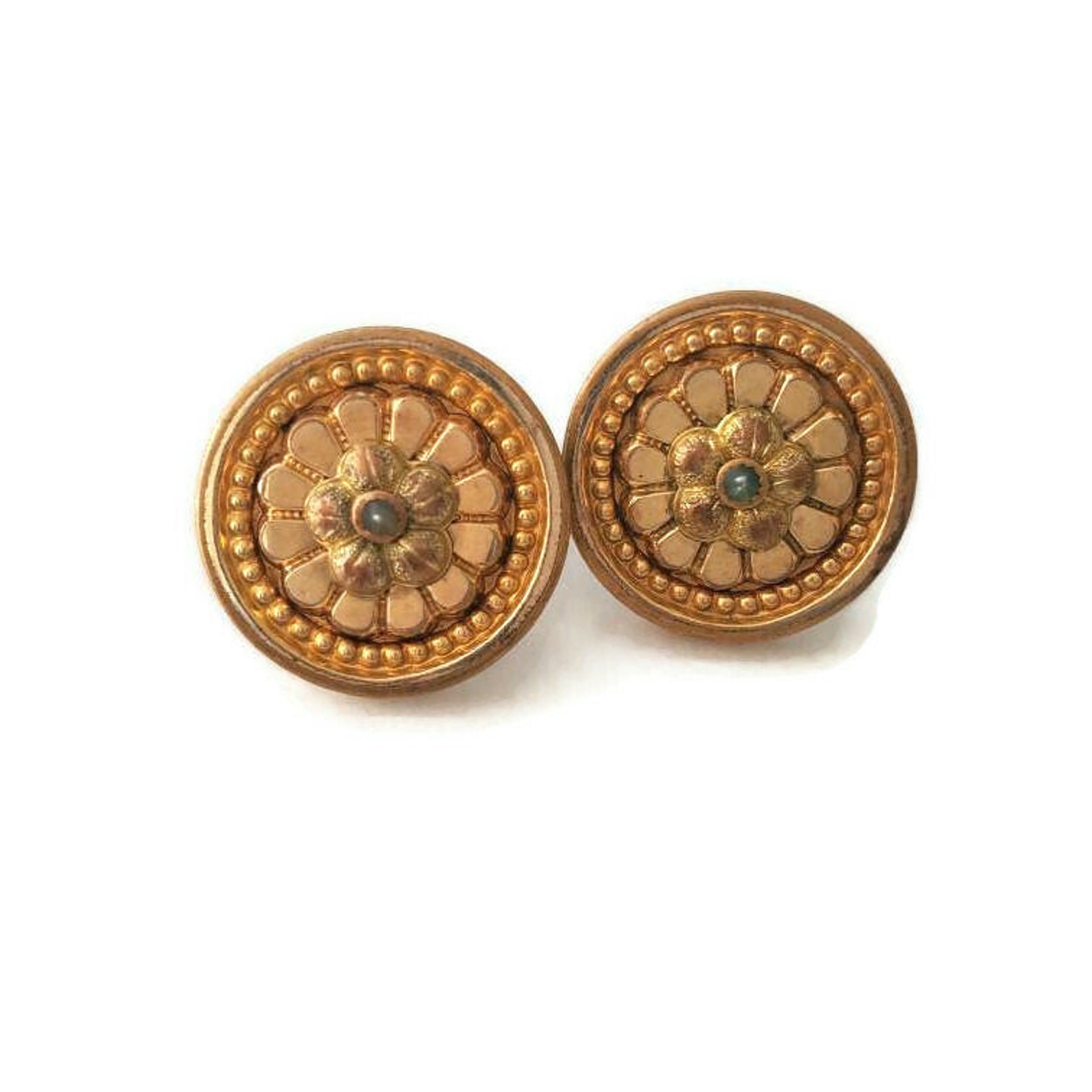 Antique Shirt Studs Gold Plated Collar Studs ACME Vintage Etsy