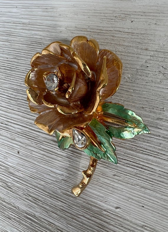 Graziano Brooch Gold Plated "England's Rose" Princ