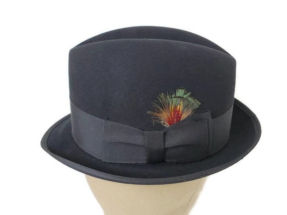Vintage Fedora Hat, Men's Fedora Hat Small Size 6