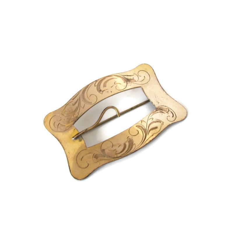 1800年代後期〜1900年代初期 ガラスと真鍮のネックレス アールヌーボー