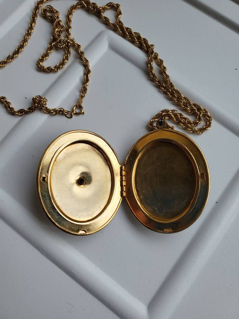 Antique Cameo Large Locket Necklace Lockets For Women Two Etsy