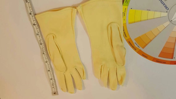 Dress Gloves, Gloves, Women's Gloves, Buttery Yel… - image 3