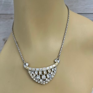 Art Deco Necklace 1920s Bridal Necklace Crystal Necklace Wedding Jewelry Great Gatsby Jewelry Something Old Art Nouveau Edwardian Jewelry