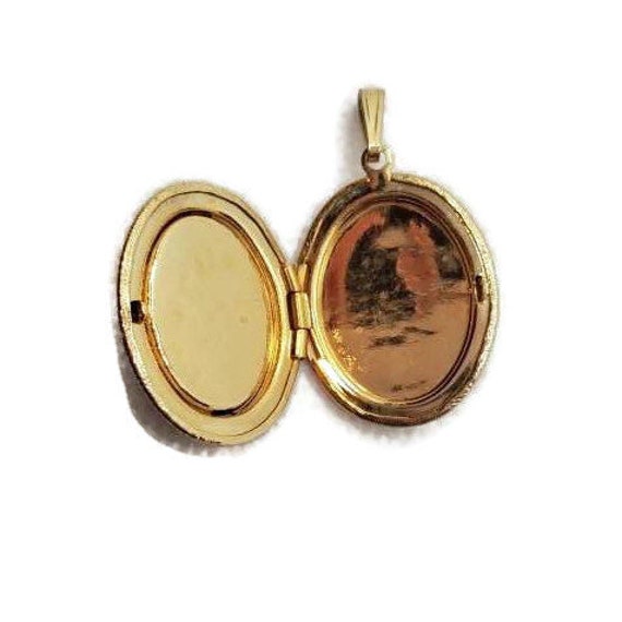 Locket Vintage Celluloid Pendant Locket Carved Fl… - image 4