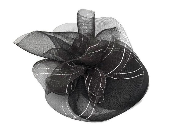 Black Fascinator Hat For Women Vintage Hats Elegan