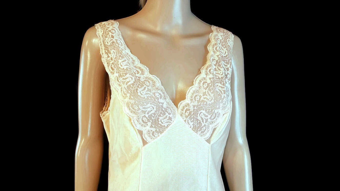 Vintage Slip Dress Womens Slips Pink Slip Lace Slip Full Length