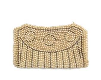 1920s Purse Pearl Clutch Bag Bridal Clutch off white Evening Bag Beaded Clutches Art Deco For Wedding Bridal Clutch