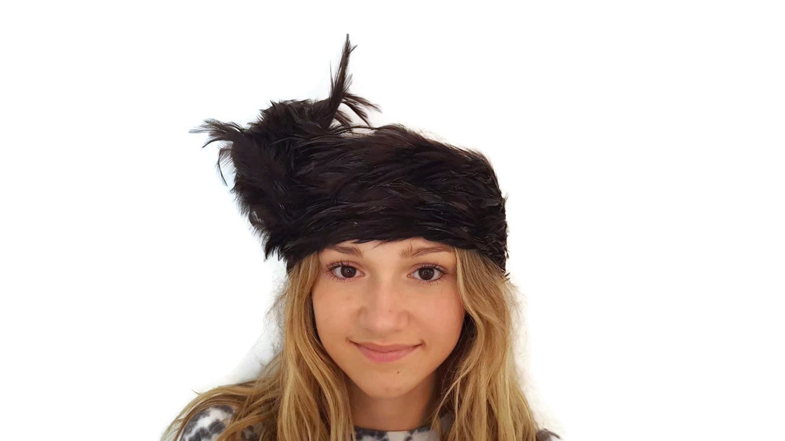 Brown Feather Fascinator Hat Extra Large Hat for Women Etsy