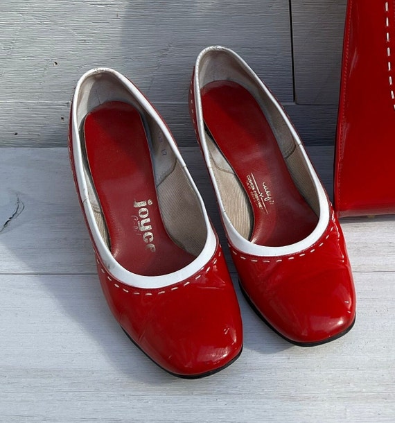 60s red and white shoes - Gem