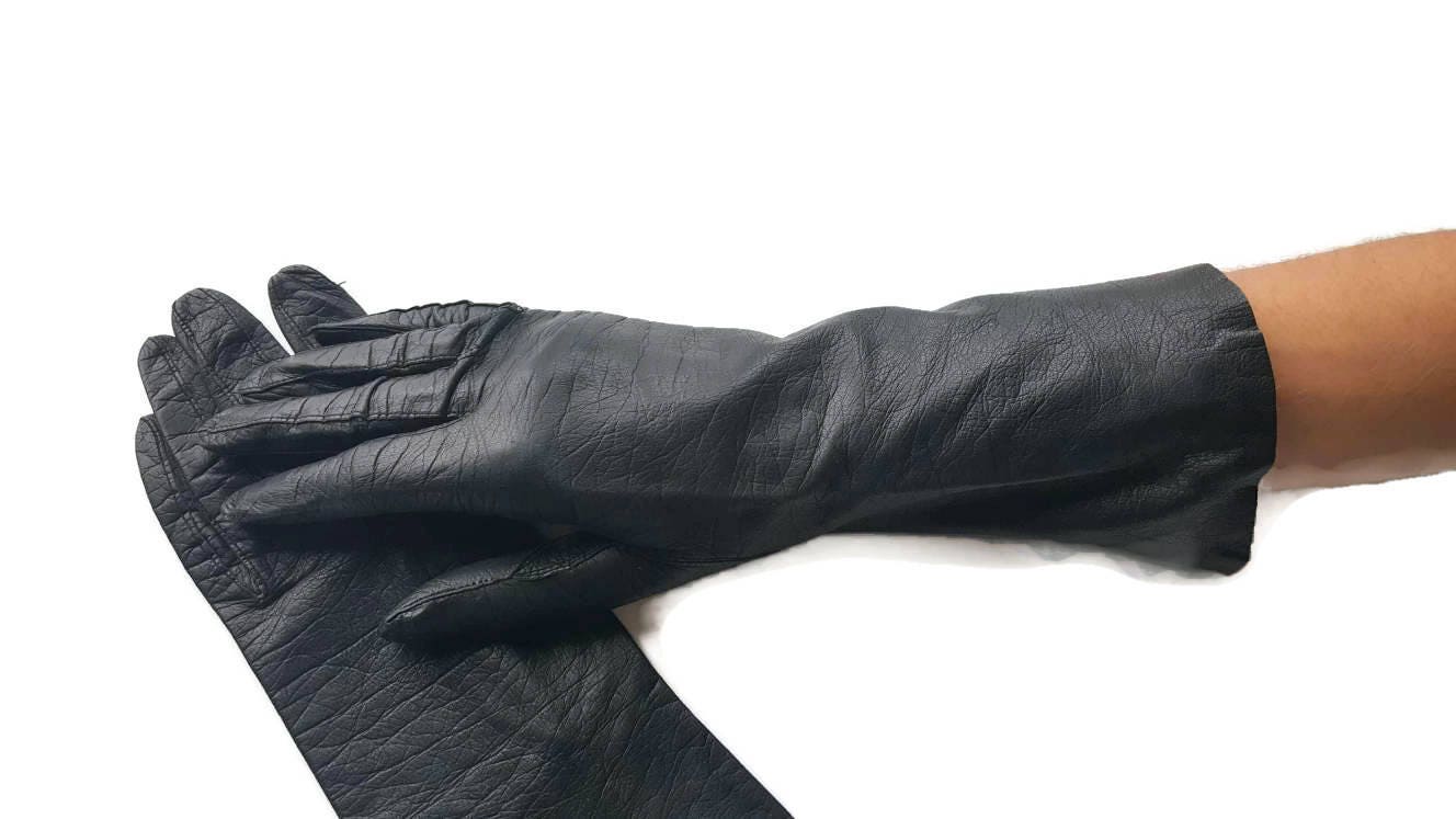 buy long leather gloves