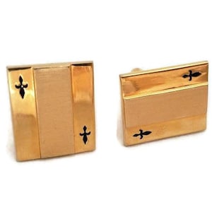 Swank Cufflinks Vintage Fleur De Lis Cufflinks Gold, Cufflinks For Men, Cufflinks Gold Wedding Cuff links Men&#39;s