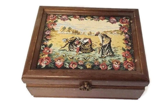 Antique Jewelry Box Himark Japan Tapestry Canvas Wood Jewelry Boxes Vintage, Gifts for Her - Etsy Antique Jewelry Box Himark Japan Tapestry Canvas Wood Jewelry Boxes Vintage, Gifts for Her - Etsy