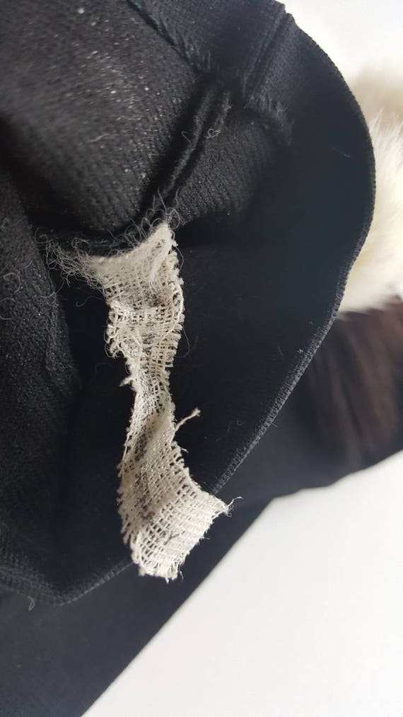 Gloves Vintage Black with Mink Fur, Unique Rare D… - image 7