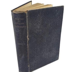 First Edition, 1900 History of English Literature By Rueben Post Halleck Hardcover University Books, Vintage Reference Books