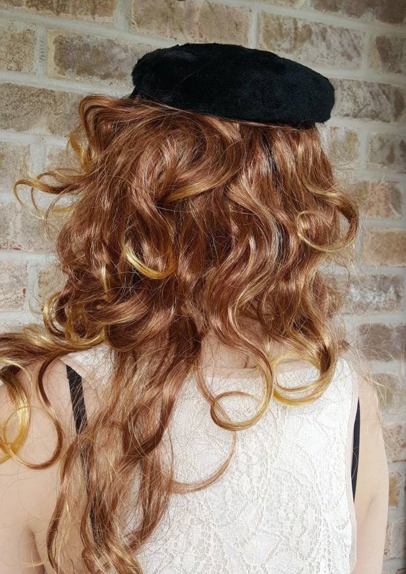 Black Church Hat PIllbox Hat Beaded with Pearls Art Deco Vintage Hat Elegant Pillbox Hats For Women or Girls 1950s 1960s hats