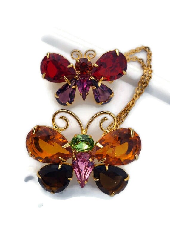 Joan Rivers Butterfly Chatelaine Brooches, Joan Ri