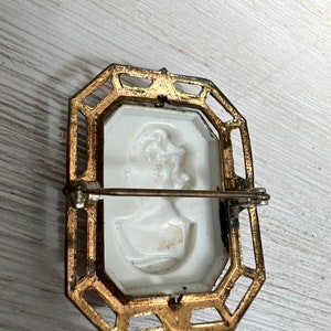 Broche Ancienne Porte-photo Couple 1900 - Bijou Antique Français, Occasion