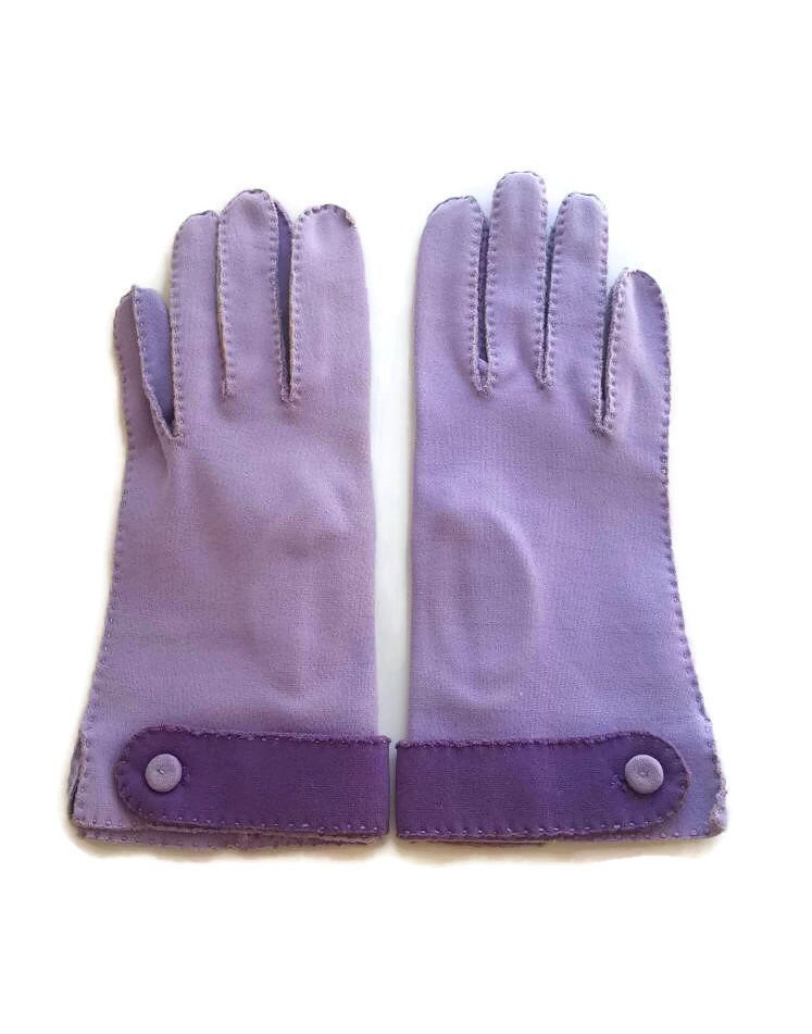 purple cotton gloves