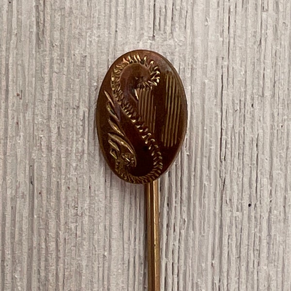 1920s Etched Stick Pin Gold Plated Lapel Pin Antique Jewelry Vintage Pins Coat Pins