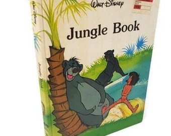1986 Walt Disney Jungle Book Hardcover Disney Vintage Children's Books