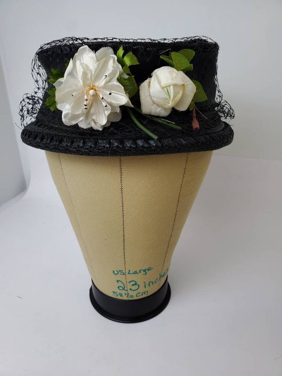 Cloche Black Hats Women, Vintage Tea Party Hats W… - image 7