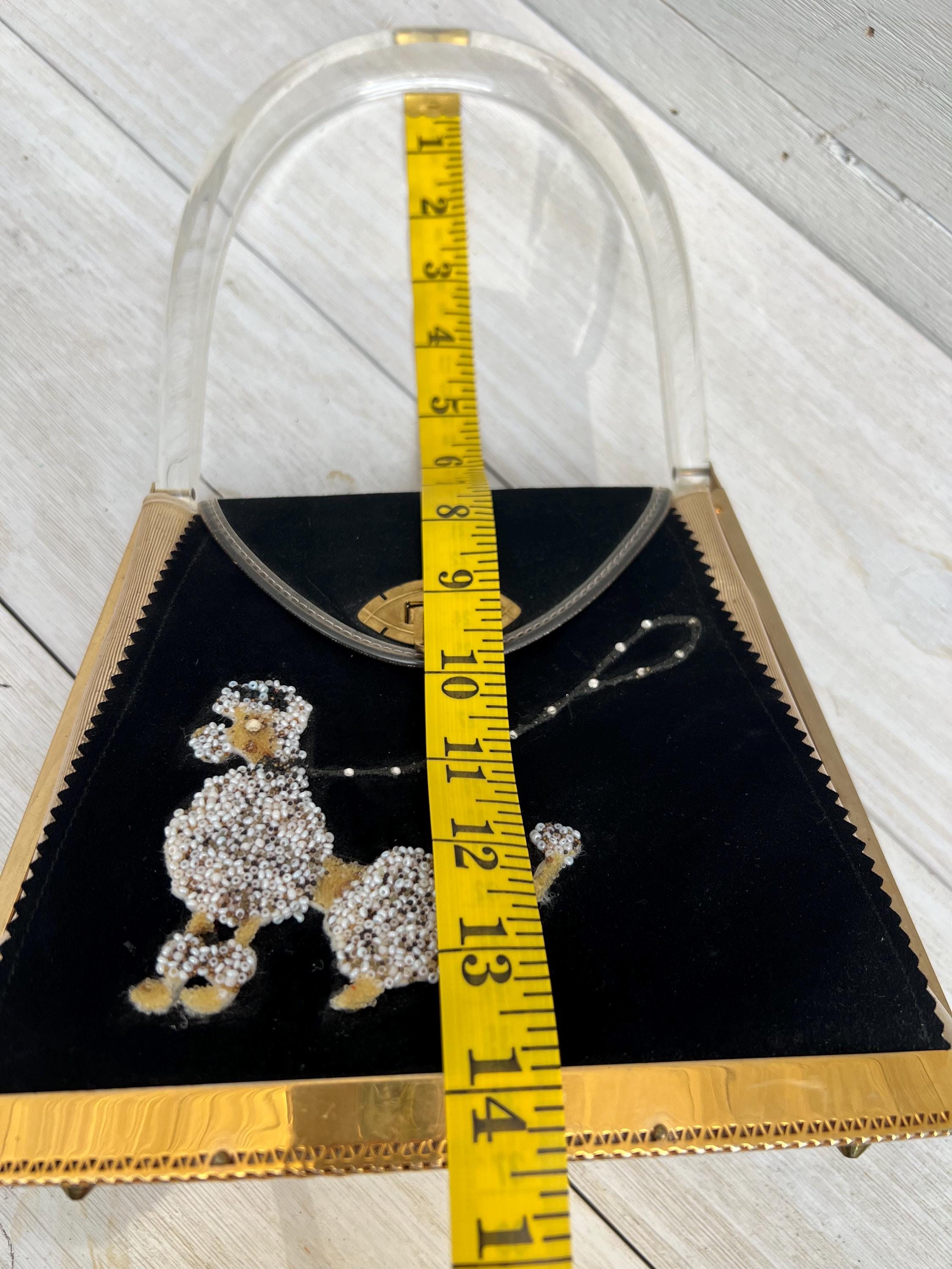 希少なプードルボックス財布ヴィンテージ 1960年代デザイナー ルー