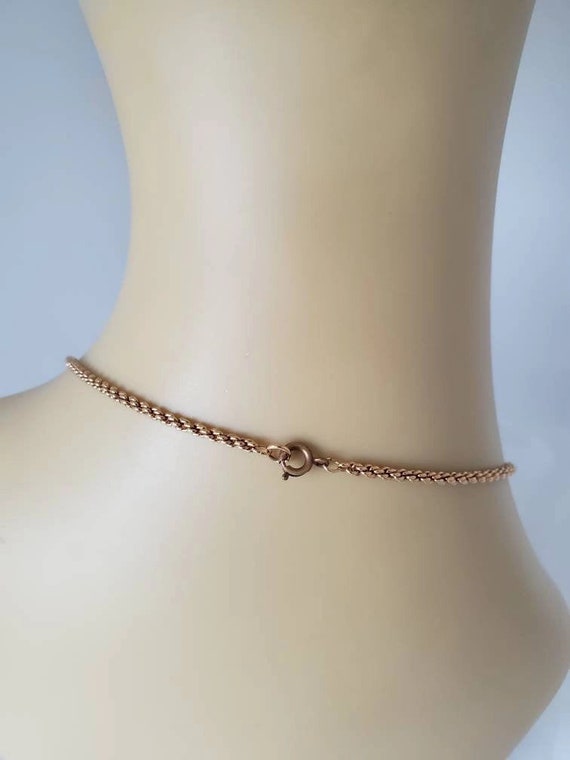 Trifari Necklace Vintage Gold Snake Chain Necklac… - image 4