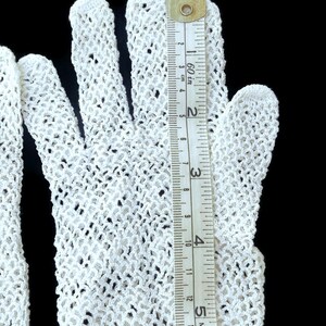 Antique Hand Crocheted Gloves Victorian White Gloves, Wedding Gloves, Edwardian Gloves, Bridal Gloves, For Women, Gatsby Wedding image 4