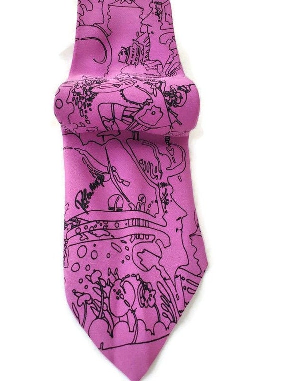 1970s Peter Max Tie Peter Max Clothing, Designer N