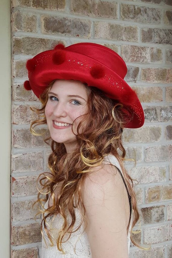 red fancy hats