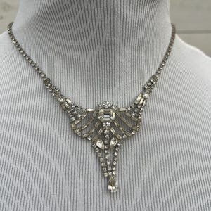 Vtg Necklace Vintage Rhinestone Jewelry, Choker Necklace, Vintage Jewelry, Bridal Wedding Jewelry, Gifts for Her