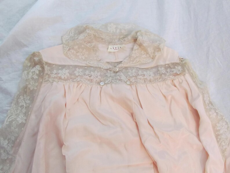 NOS Silk Nightgown Bergdorf Goodman Vintage Lingerie Pink Day Dress Silk Iris Victorian Nightgown 1920s Clothing Vintage Clothing