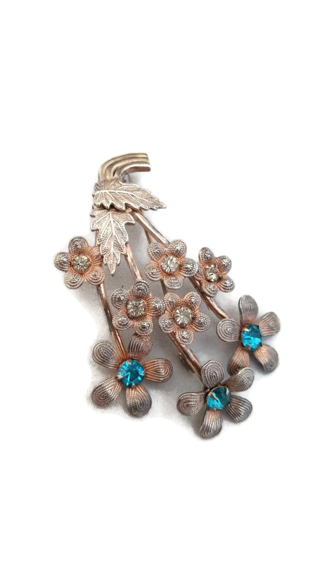 Spilla Antica In Argento Stile Vittoriano - Con Onice - 4 - Foto 7