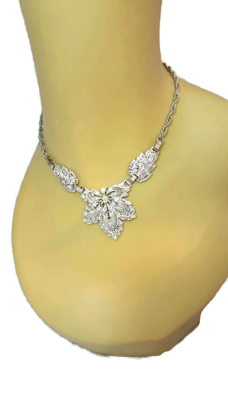 Rhinestone Choker Necklace Fall Wedding Jewelry Bridal Jewelry