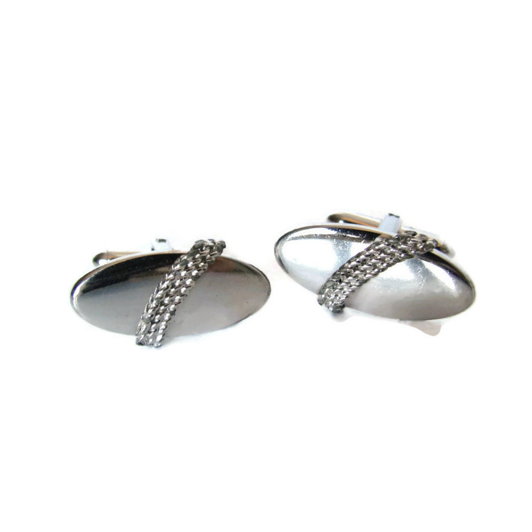 Boutons De Manchette Vintage En Argent Sterling 925 - Pour Homme - Occasion