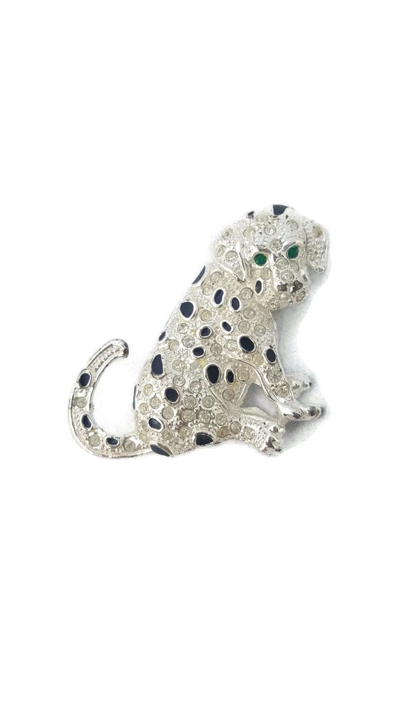 Dalmatian Dog Brooch, Dalmatian Jewelry, ROMAN Rhi