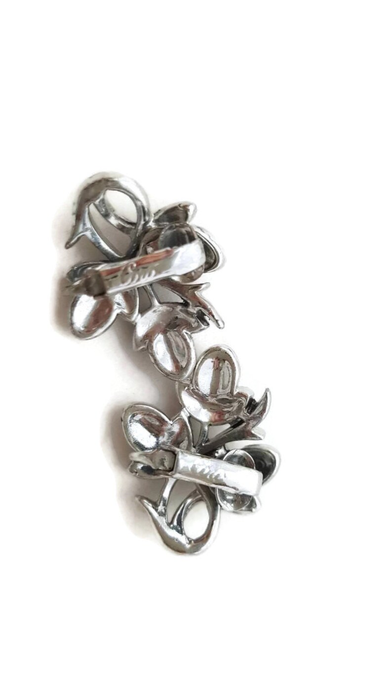 Vintage Coro Jewelry For Fall Acorn Coro Earrings Silver Clip On Earrings Acorn Jewelry For Women