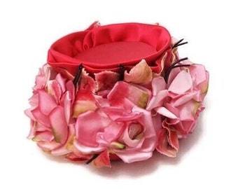 Sombrero Floral Fascinador Vintage Flor Rosa Fascinator Talla Única Vale Para Todos los Sombreros de Pascua Sombrero de Boda Derby Tocado de Boda Nupcial