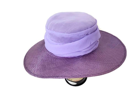 Vintage Designer Jacqueline Ferrar Sun Hat Wide B… - image 2