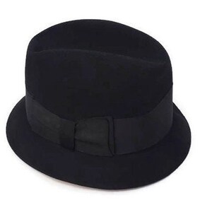 Vintage Dobbs Hat Black Wool Fedora Hat Stetson, Womens or Men&#39;s Fedora Hat Size 7 Black Fedora Hats Stetson Hats Gifts For Him