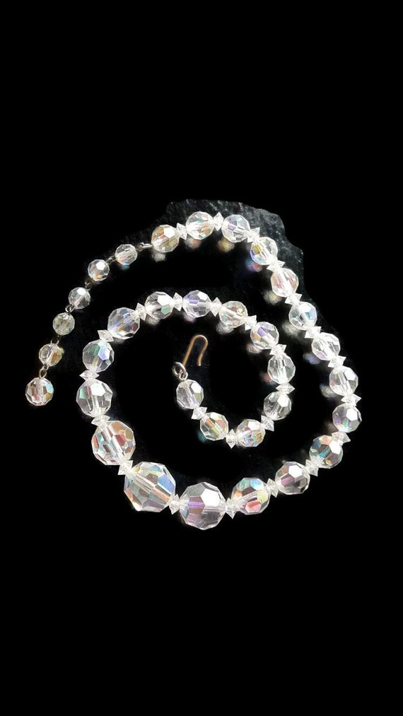 Vintage Leaded Crystal Necklace Rainbow Sparkle N… - image 6